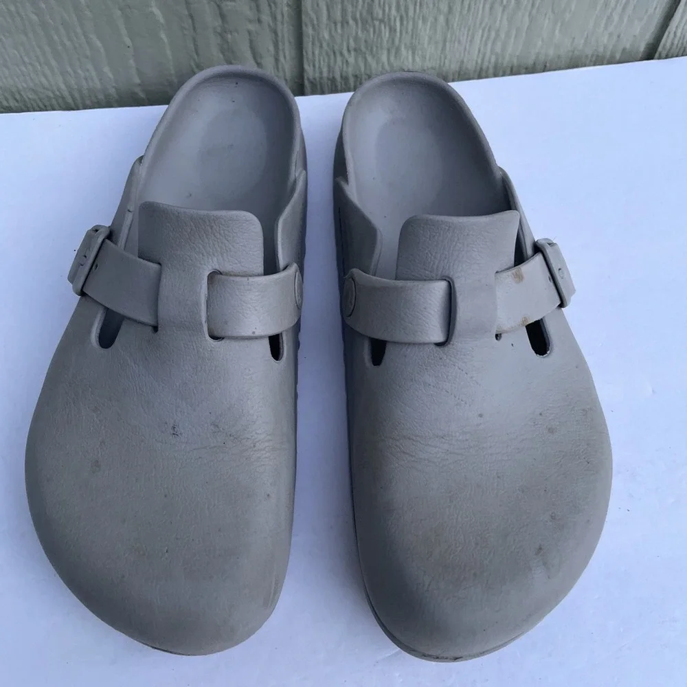 Birkenstock Boston Essentials Clog W8/ M6 Gray EVA Lightweight outdoor Gardening
